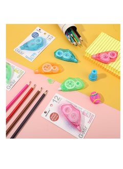 KASTWAVE Correction Tape Roller, Crafts Scrapbook Tape for School Study Teacher Reward Office Useful Gift Home Scrapbooking DIY Crafts Adhesive Dot Roller Applicators, Blue, Orange, Pink, Green (16 Pieces)  - Image 4
