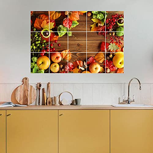 DreamKraft Vinyl Multi Fruits Kitchen Sticker 73 Cm X 47 Cm, Multicolor, KCH15 - Image 4