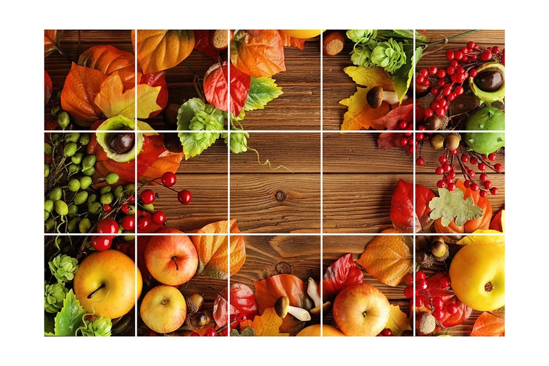 DreamKraft Vinyl Multi Fruits Kitchen Sticker 73 Cm X 47 Cm, Multicolor, KCH15 - Image 1