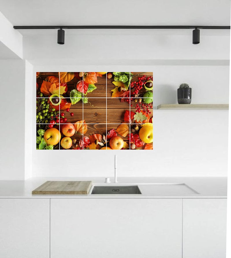 DreamKraft Vinyl Multi Fruits Kitchen Sticker 73 Cm X 47 Cm, Multicolor, KCH15 - Image 2