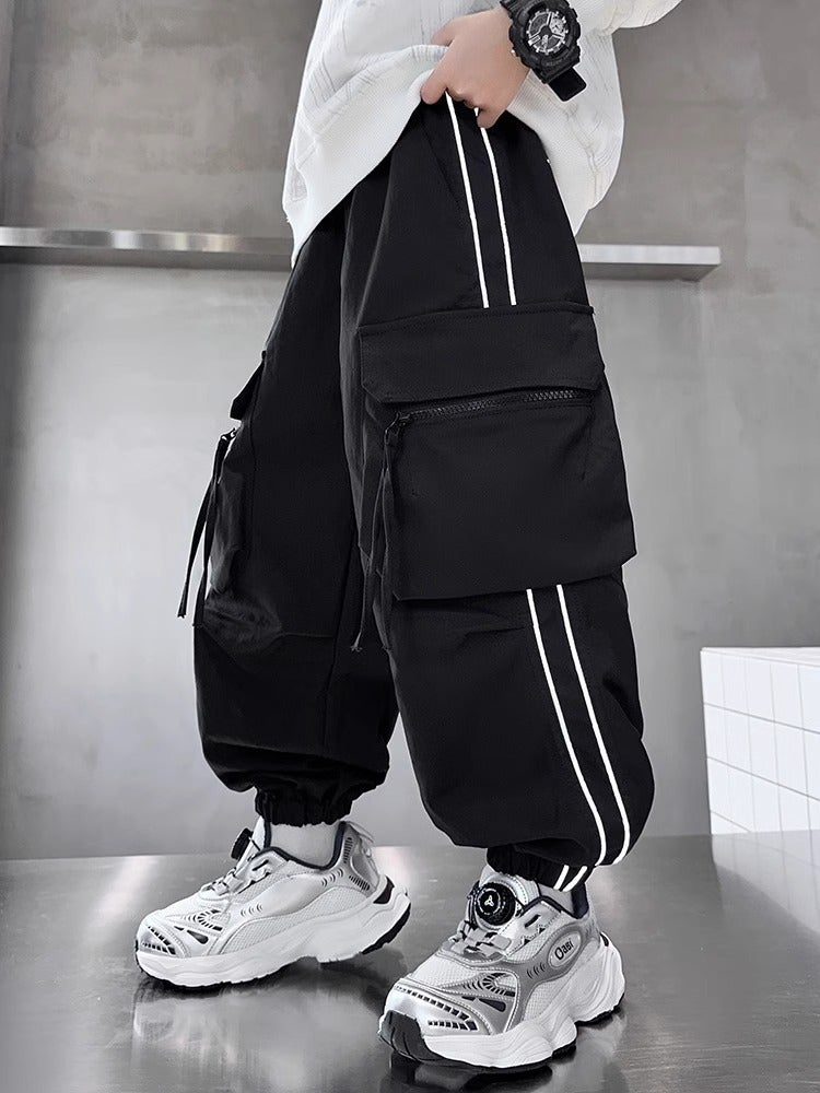 Boys' Fashion Pants Long Pants Sports Children'S Cargo Pants Big Kids Casual Pants Autumn Wear - Image 4