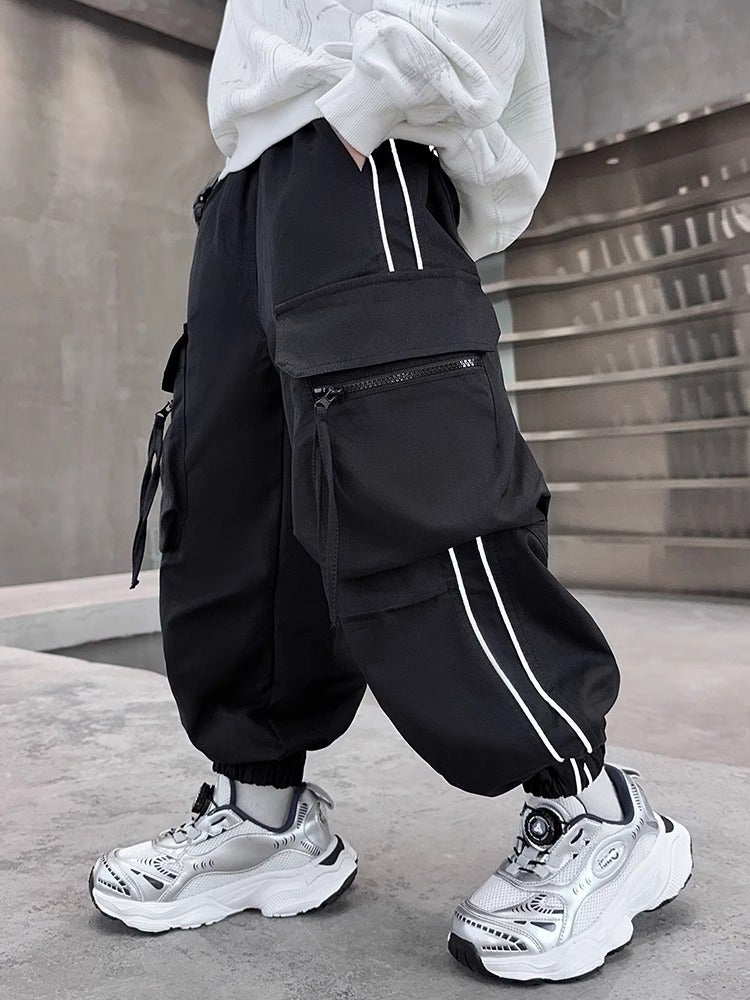 Boys' Fashion Pants Long Pants Sports Children'S Cargo Pants Big Kids Casual Pants Autumn Wear - Image 2