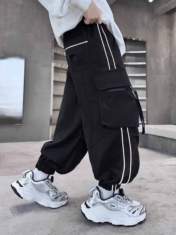 Boys' Fashion Pants Long Pants Sports Children'S Cargo Pants Big Kids Casual Pants Autumn Wear - Image 5