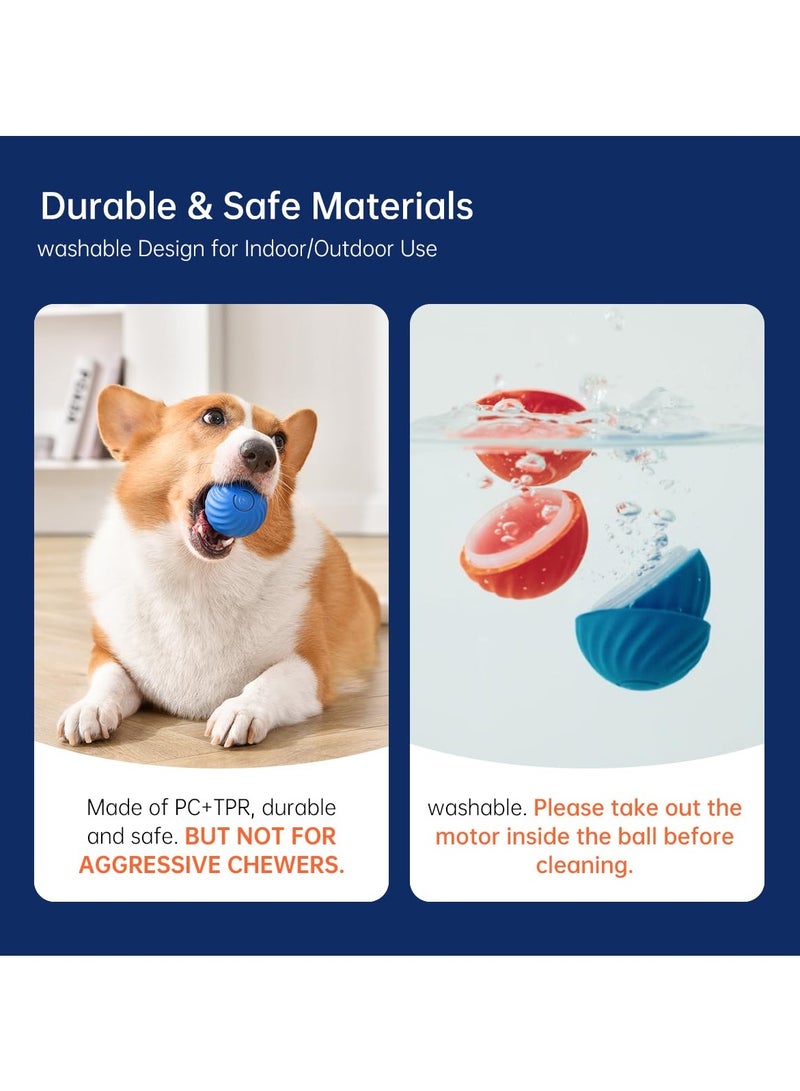 SOLARAE Smart Interactive Dog Ball, Dog Interactive Toy Ball, Automatic Rolling Ball for Dog, Non-Toxic Pet Chew Toy Ball, Active Bouncing Ball for Small/Medium/Large Dogs, USB Rechargeable - Image 4