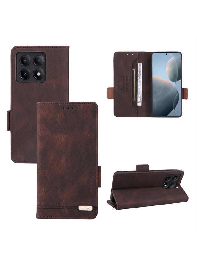 The Bros Case For Xiaomi Redmi K70E 5G Magnetic Clasp Leather Phone Case