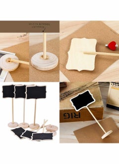 Y&D Mini Stand Chalkboard, Hanging Blackboard Message Board Polygon Chalkboard Signs Double Sided Tabletop School Wedding Birthday Party Bar Sign Event Decoration, 10 PCS  - Image 4