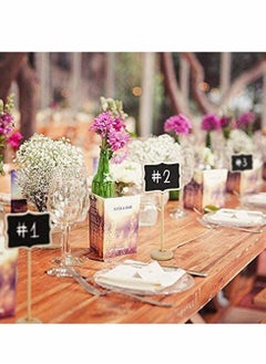 Y&D Mini Stand Chalkboard, Hanging Blackboard Message Board Polygon Chalkboard Signs Double Sided Tabletop School Wedding Birthday Party Bar Sign Event Decoration, 10 PCS  - Image 5