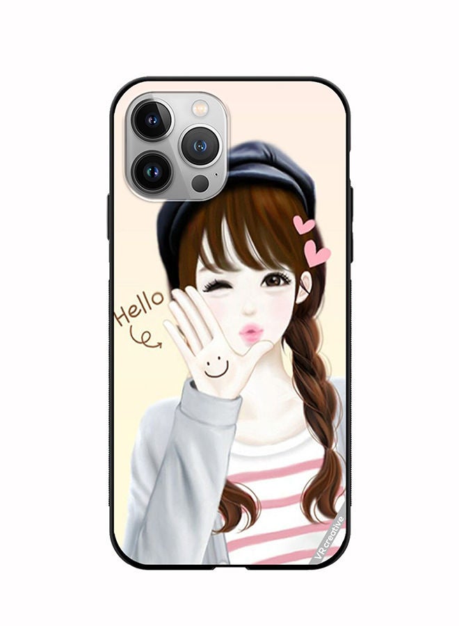 VR CREATIVE Protective Case Cover For Apple iPhone 11 Pro Max Hello Girl Design Multicolour - Image 1