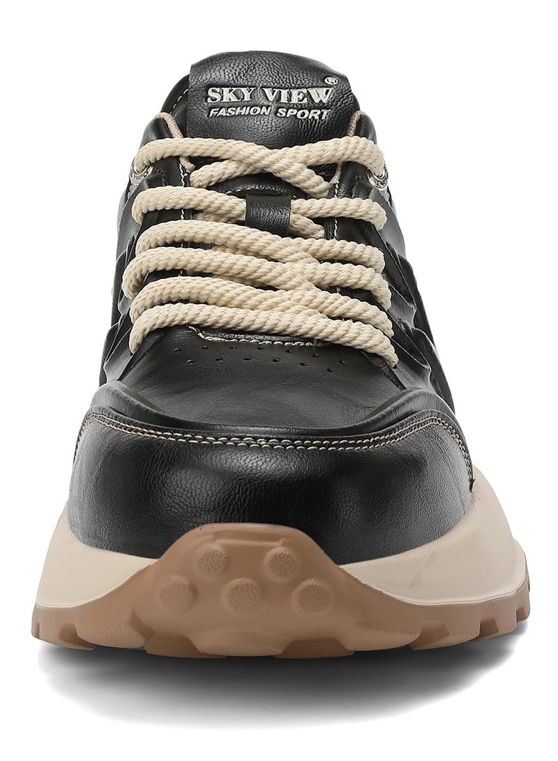 Sky View Men's Fashion dress sneakers Casual Business Work indoor outdoor lightweight Breathable All-match Walking Shoes Sports Lace Up Soft Sole Comfort Shoes - Image 3