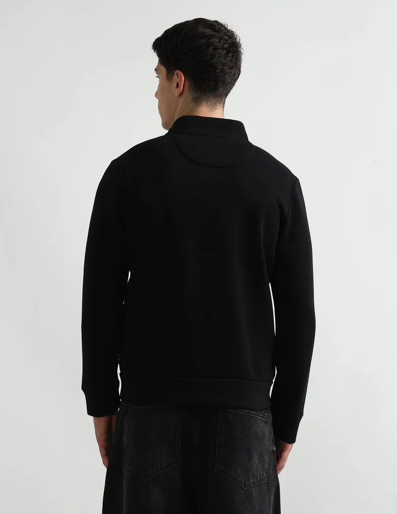 Arrow Black Solid Regular Fit Sweatshirt for Men | Best Price UAE
