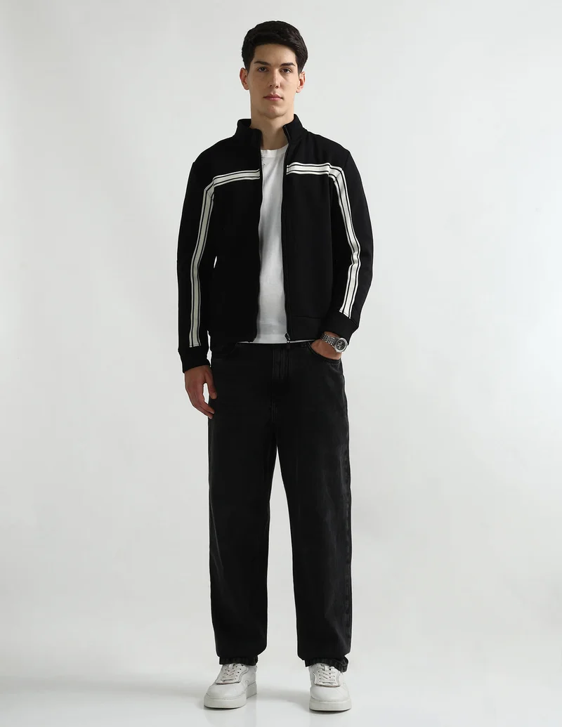 Arrow Black Solid Regular Fit Sweatshirt for Men | Best Price UAE