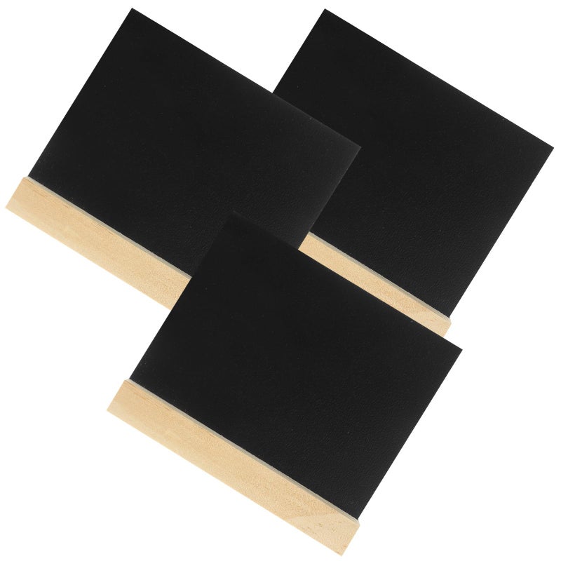 3pcs 10x8 5cm Double Sided Wooden Chalkboard Signs With Stand For Party Decoration And Message Writing - Image 2