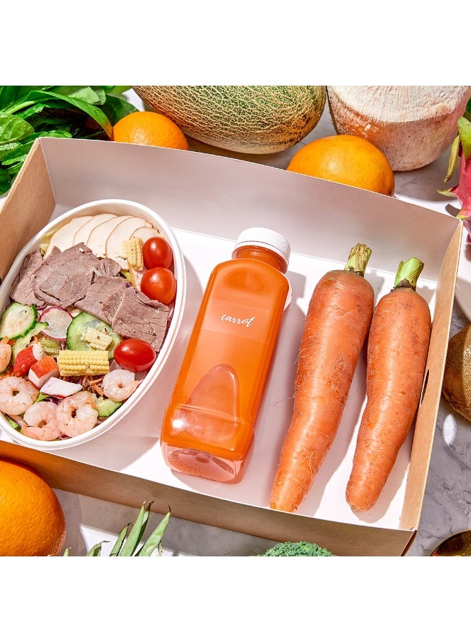 Restaurantware Label Tek 1.9 x 1 Inch Carrot Juice Bottle Labels, 100 Water-Resistant Labels For Bottles - Self-Adhesive, Clear With White Font, Plastic Bottle Stickers, For Drink Pouches, - Image 3