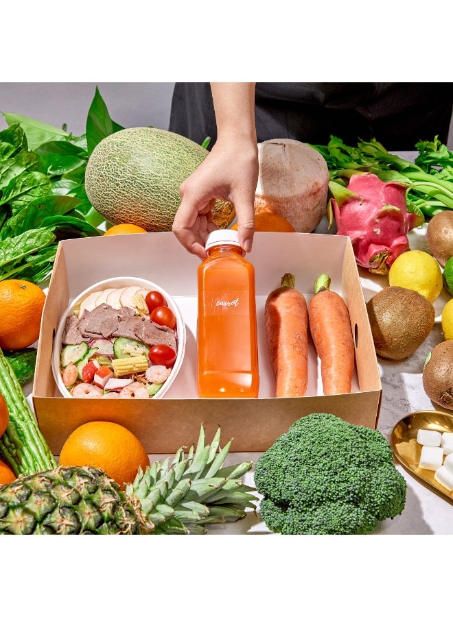 Restaurantware Label Tek 1.9 x 1 Inch Carrot Juice Bottle Labels, 100 Water-Resistant Labels For Bottles - Self-Adhesive, Clear With White Font, Plastic Bottle Stickers, For Drink Pouches, - Image 4