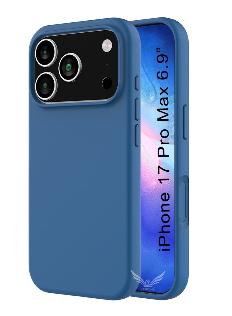 BORTONY iPhone 17 Pro Max Case Soft Jelly Silicone iPhone 17 Pro Cover Inside Microfiber Lining Shockproof Protective Phone Case for iPhone 17 Pro Max 6.9 inch - Image 1