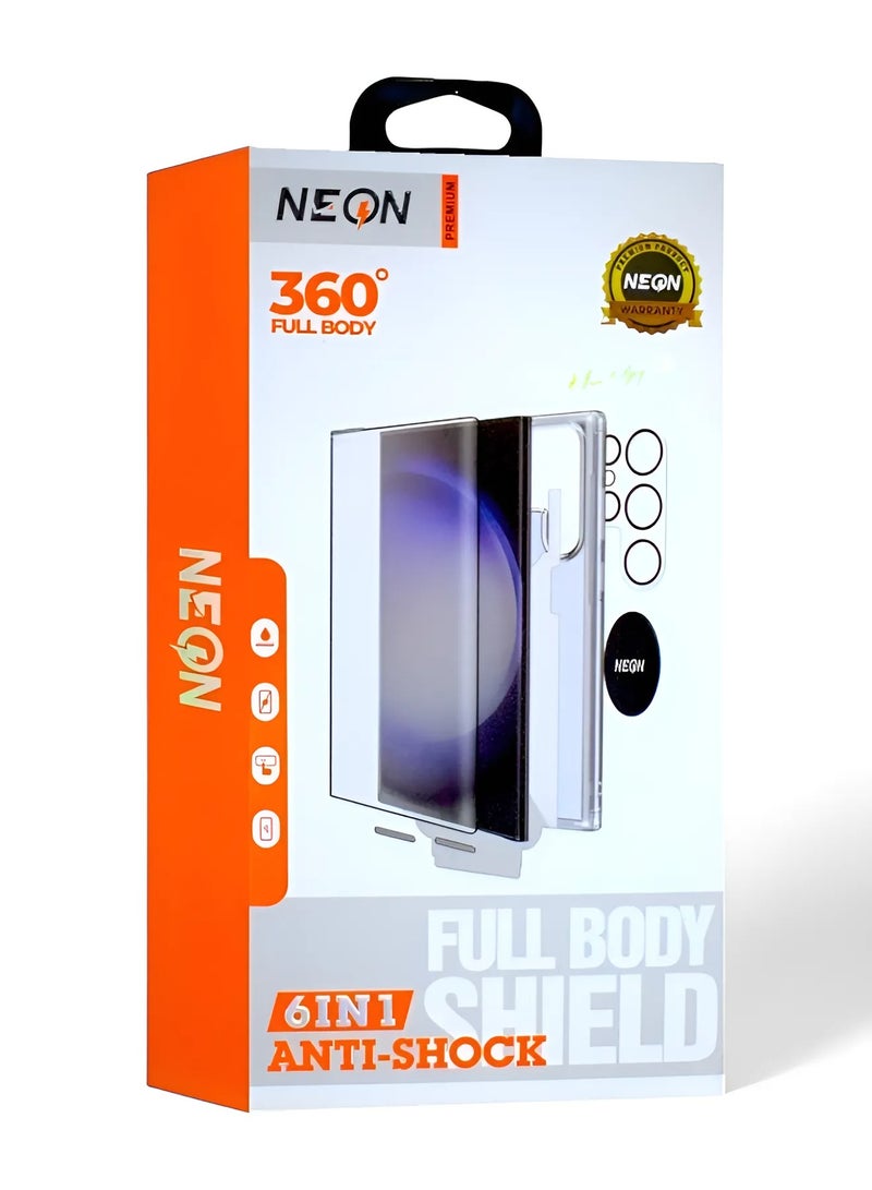 نيون  بكج الحماية الكاملة من Neon لسامسونج جالكسي اس 24 بلس (Samsung Galaxy S24 Plus) حماية قصوى ضد الخدوش والكسر (6in1) - Image 2