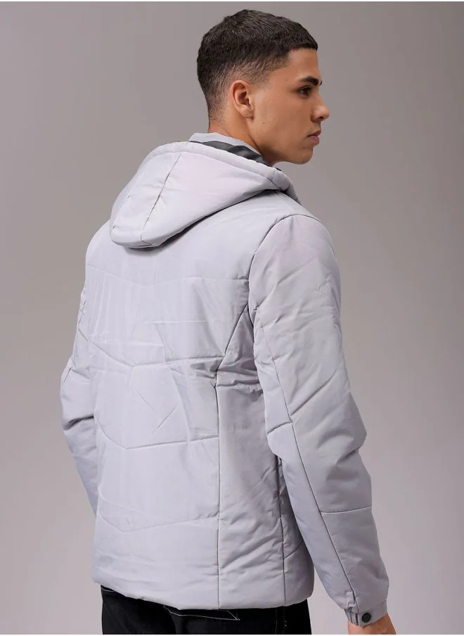 The Indian Garage Co Men Slim Fit Solid Puffer Jackets