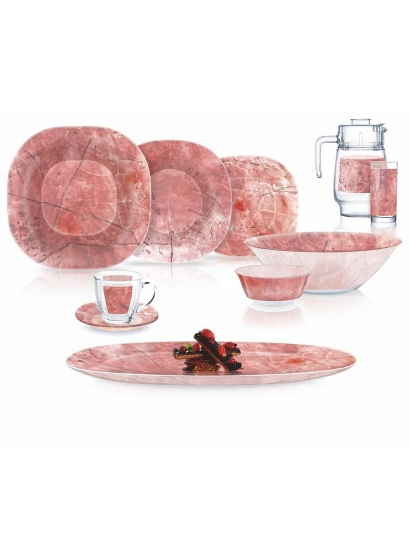 لومينارك طقم عشاء اركوبيركس لومينارك ٤٦ قطعة - كليمستون بينك