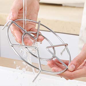 INDIAN DECOR 31 Tall Trivet Rack Stand 3 1516 and 1 34 Heavy Duty Stainless Steel Multifunction Basket Pressure Cooker Steam Rack - Image 4