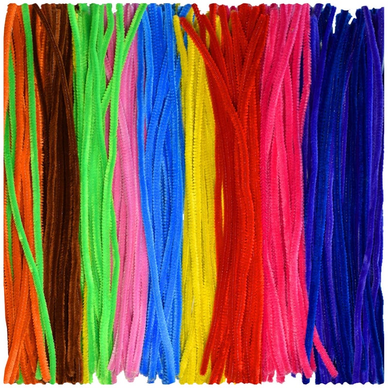 GOTOONE Multiple Colors Pipe Cleaners 100 Pieces Chenille Stems for DIY Art Decorations Creative Craft 6mm x 12 Inch