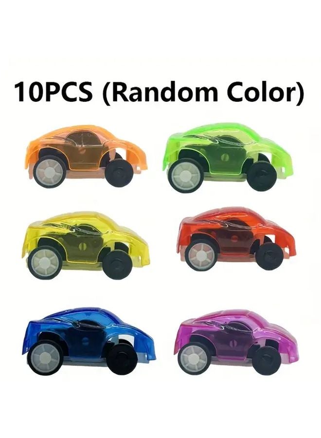 10Pcs Random Color PVC Mini Cars No Batteries Party Favors - Image 1