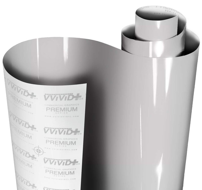 VViViD Ultra Gloss Light Chalk Grey Vinyl 15ft x 5ft