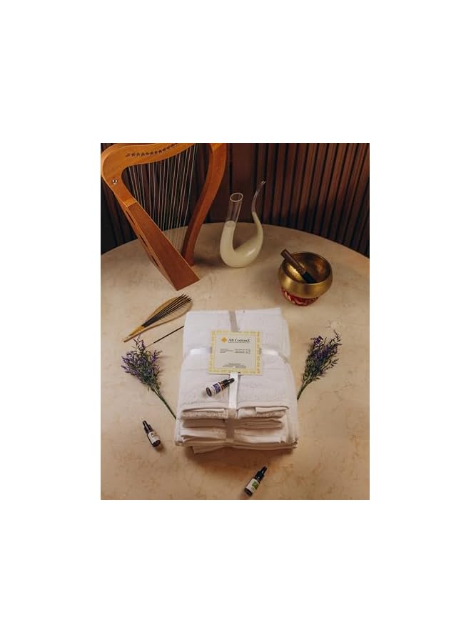 The Bros Luxurious 100% Egyptian Cotton Towel Set, 8-Pieces, 600 GSM, Ultra-Soft & Highly Absorbent - Image 3