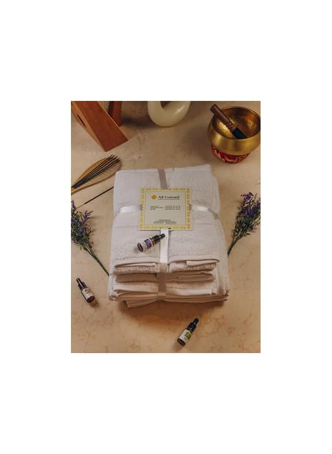 The Bros Luxurious 100% Egyptian Cotton Towel Set, 8-Pieces, 600 GSM, Ultra-Soft & Highly Absorbent - Image 2