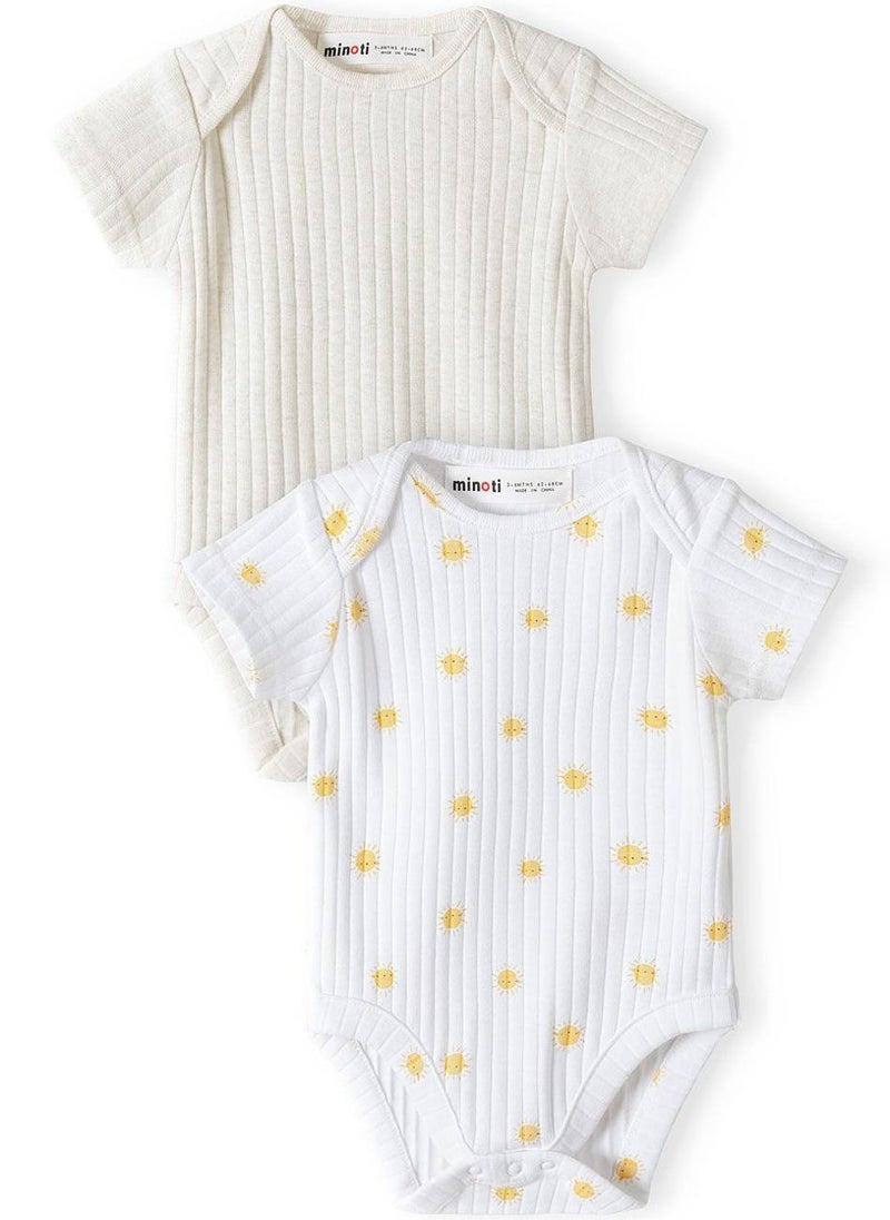 مينوتي طقم باديهات أطفال قطعتين بقماش مضلع ونقشة مرحة - Image 1