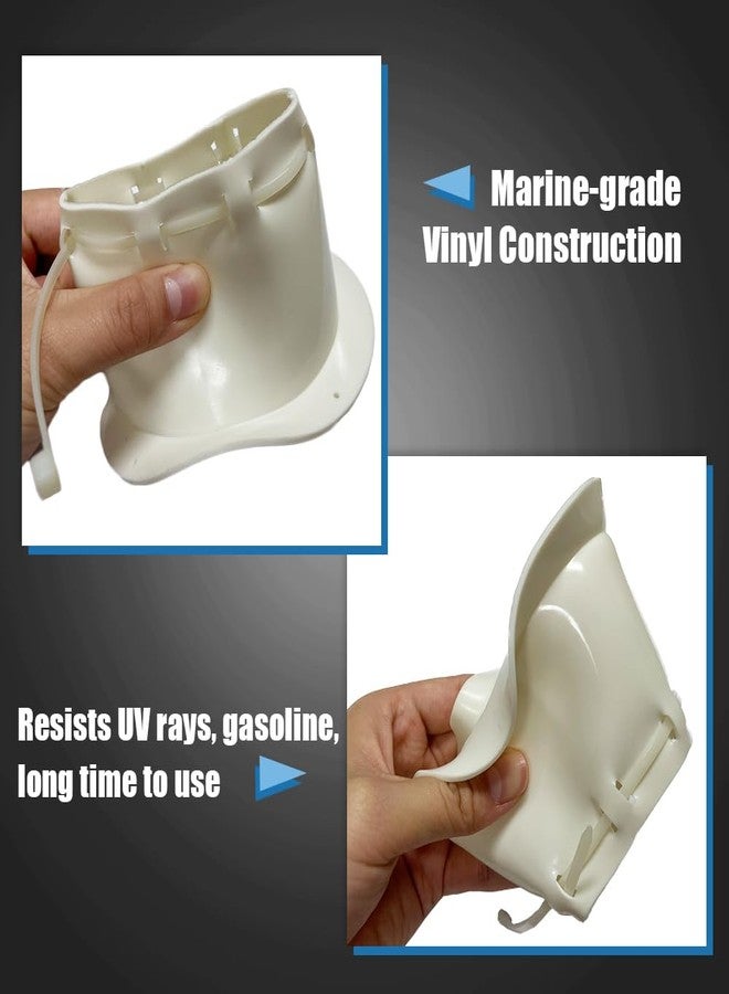 asdmm Marine Cable Boot - Boat Transom Steering Wires Boot Protect Fuel Lines (White, 4 2/5" ID) - Image 3