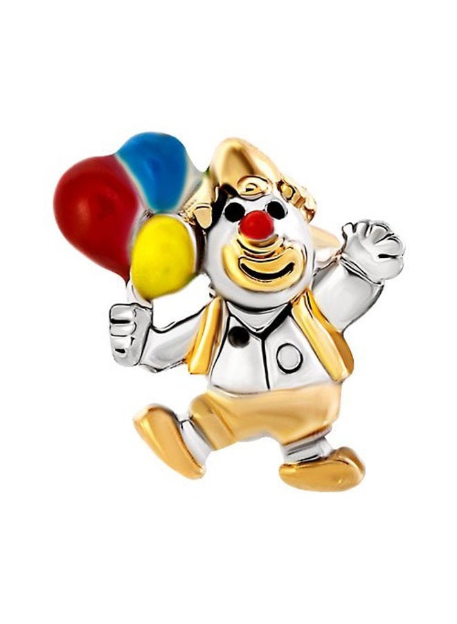 LSxAB Balloon Clown Charm Competible with Pandora Charm Bracelets Women Girls Red Blue Yellow Bead Silver Gold Party Fair, No Gemstone - Image 1