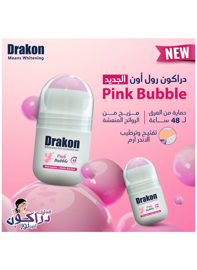 DRAKON Whitening Boll-on Deodorant‏ Pink Bubble‏  - Image 2