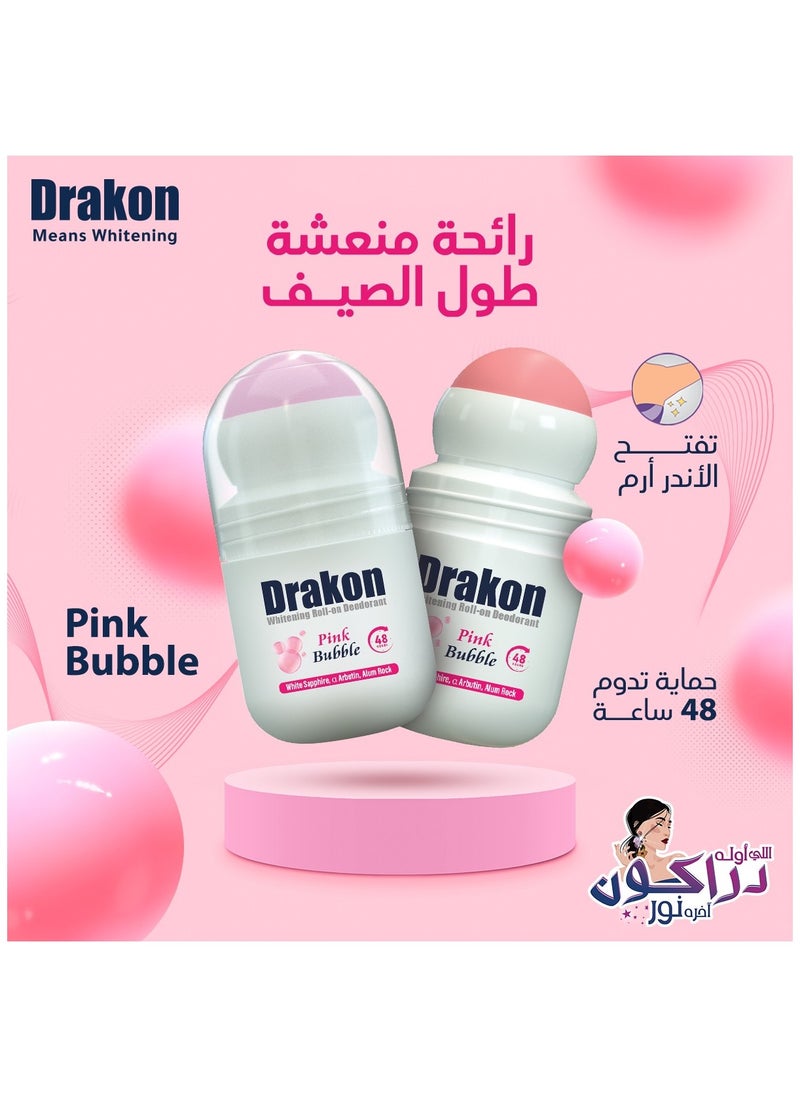 DRAKON Whitening Boll-on Deodorant‏ Pink Bubble‏  - Image 3