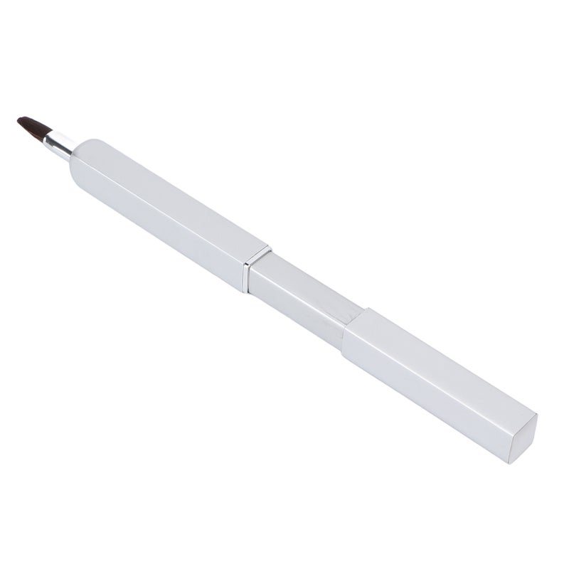 Portable Retractable Lip Makeup Brush Lipstick Lip Gloss Brush Applicator Makeup ToolSilver - Image 5