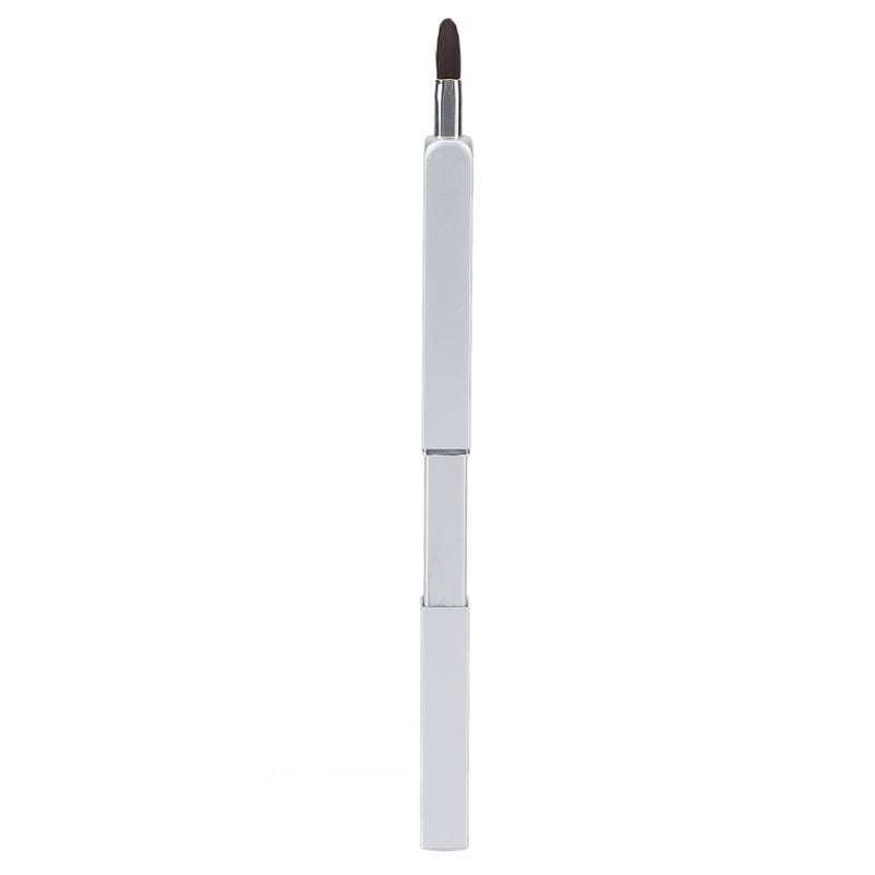 Portable Retractable Lip Makeup Brush Lipstick Lip Gloss Brush Applicator Makeup ToolSilver - Image 3