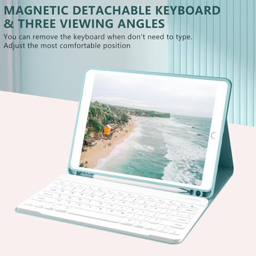 COO for iPad 9th Gen 2021 Case with Keyboard 10.2 inch, for iPad 8th Gen 2020/7th Gen 2019/Air 3/Pro 10.5 Keyboard Case, Detachable Wireless Bluetooth Keyboard with Pencil Holder for iPad 2021 9th - Image 5