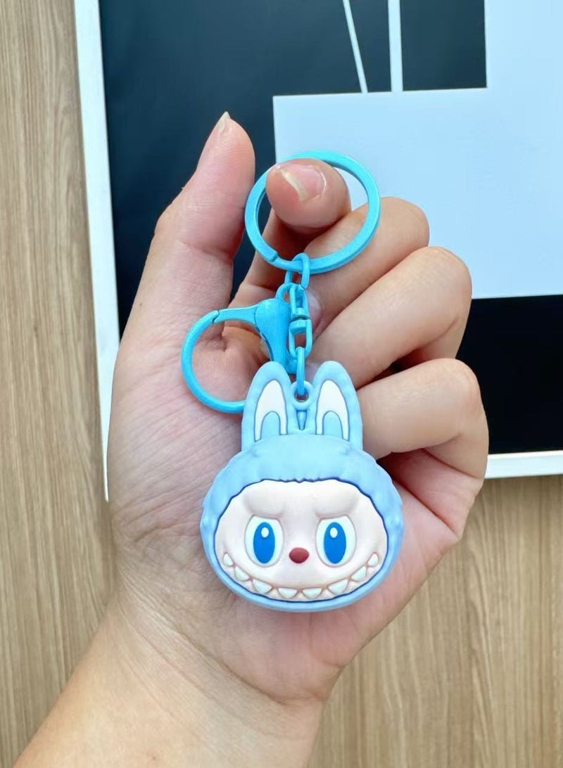 Aramu labubu Key chains, cartoon bucktoothed dolls, schoolbags, pendants, car key chains, small gifts - Image 1
