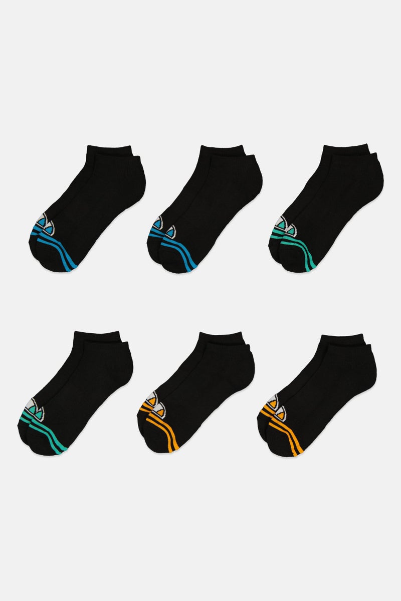 Ellesse Men 6 Pairs Brand Logo Trainer Socks, Black - Image 3