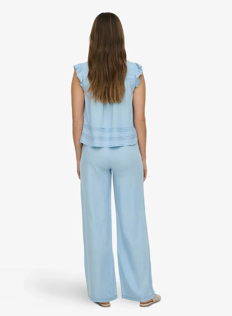 Only Onlcharis Life Tie Neck Top