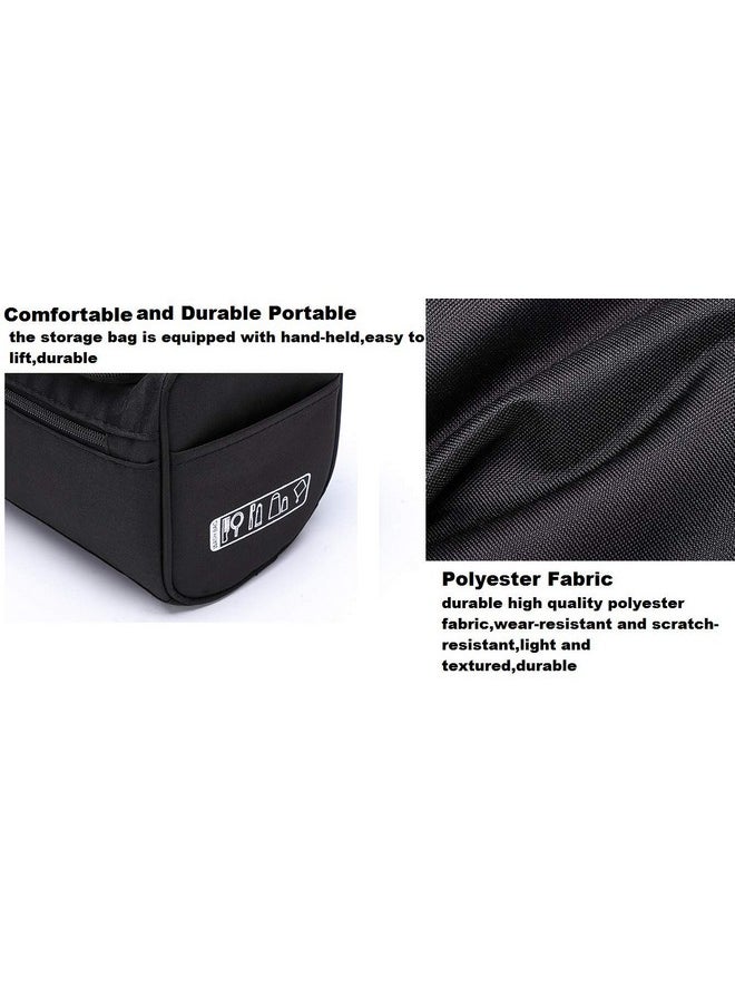 GOCART WITH G LOGO - Polyester Portable Hanging Travel Organizer Cosmetic And Makeup Pouch In Black Colour - Image 1