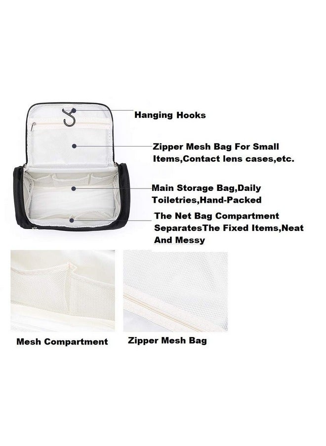 GOCART WITH G LOGO - Polyester Portable Hanging Travel Organizer Cosmetic And Makeup Pouch In Black Colour - Image 1