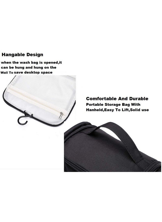 GOCART WITH G LOGO - Polyester Portable Hanging Travel Organizer Cosmetic And Makeup Pouch In Black Colour - Image 1