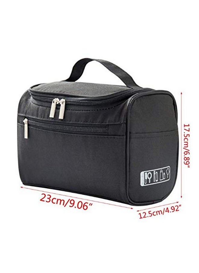 GOCART WITH G LOGO - Polyester Portable Hanging Travel Organizer Cosmetic And Makeup Pouch In Black Colour - Image 1