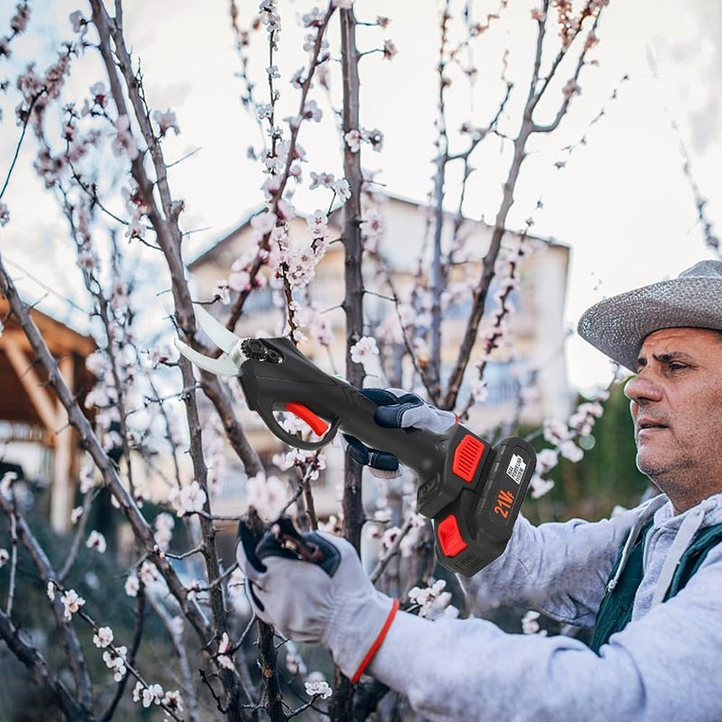 Eacam Electric Pruning Shears, Cordless Power Pruner for Gardening with 2Pcs 1500mAh Rechargeable Batteries Set, Tree Pruner Branch Cutter - Image 3