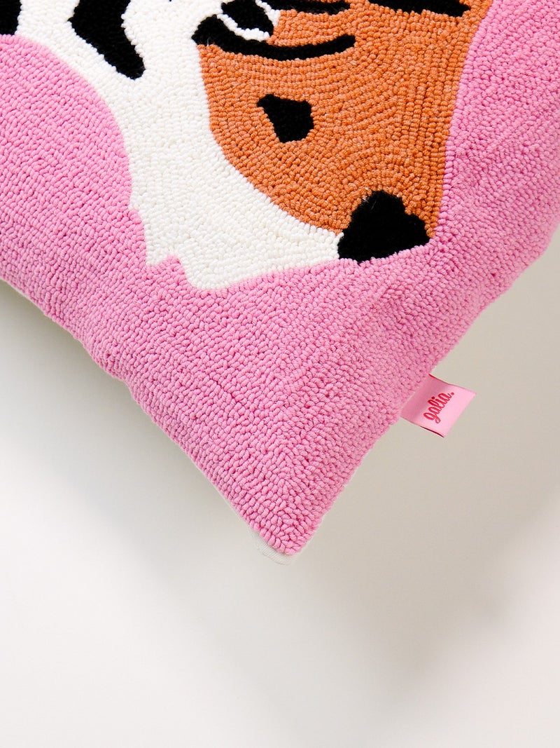 Galia Tasarım Galia Design Special Design Tiger Punch Cushion Cover / Pink  - Image 5