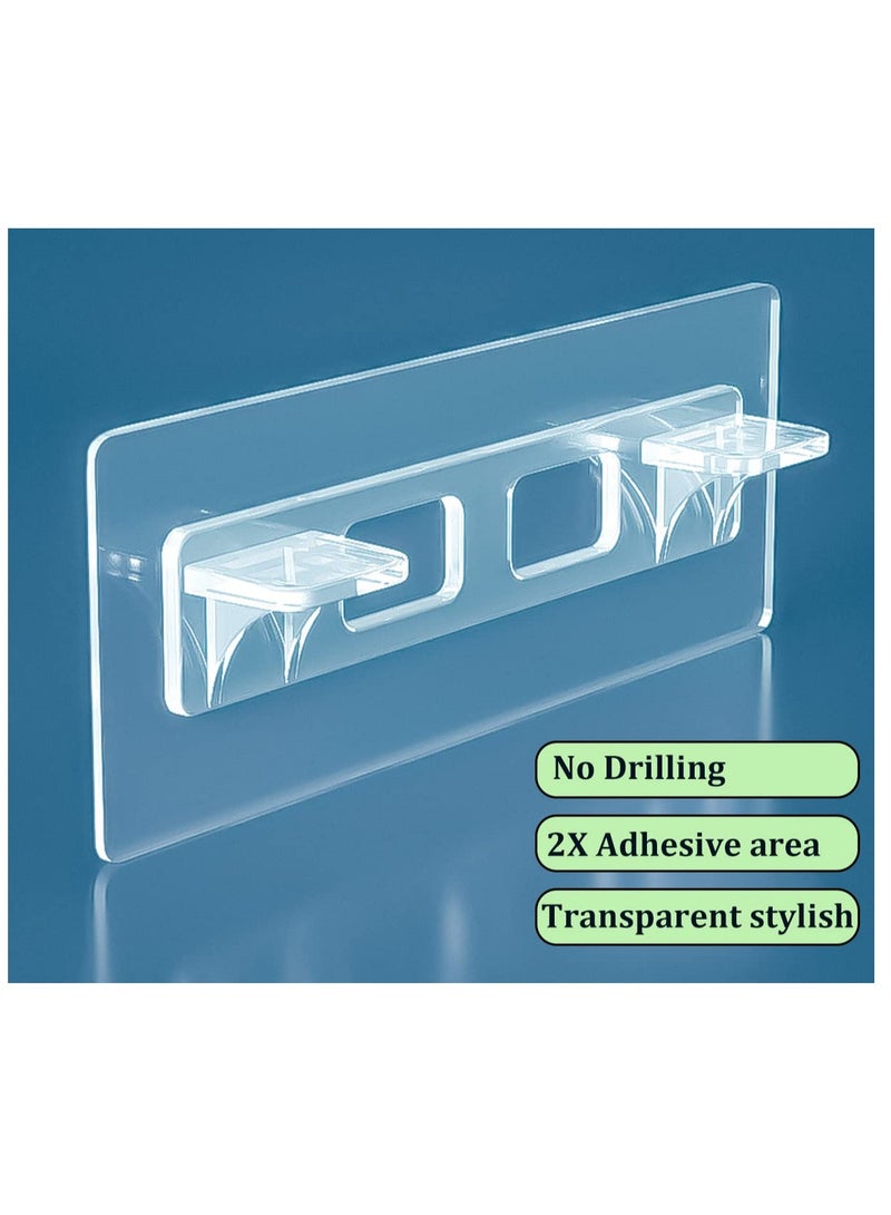 SYOSI 12 Pcs Adhesive Shelf Brackets, No Drill Shelf Support Pegs Punch Free Shelf Pins Cabinet Shelf Clips for Kitchen Cabinet Book Shelves Closet Clapboard Layer - Image 2