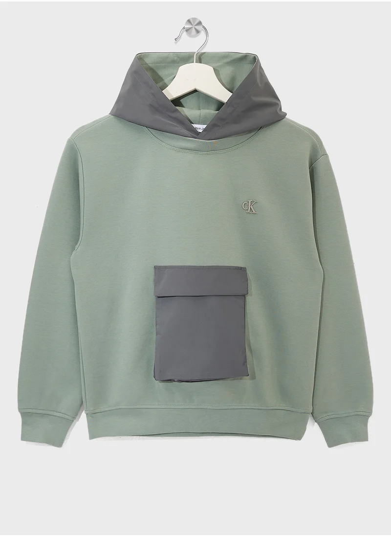 كالفن كلاين جينز Youth Color Block Hoodie