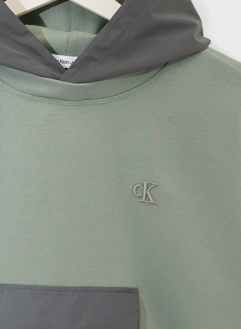 Calvin Klein Jeans Youth Color Block Hoodie - Image 3