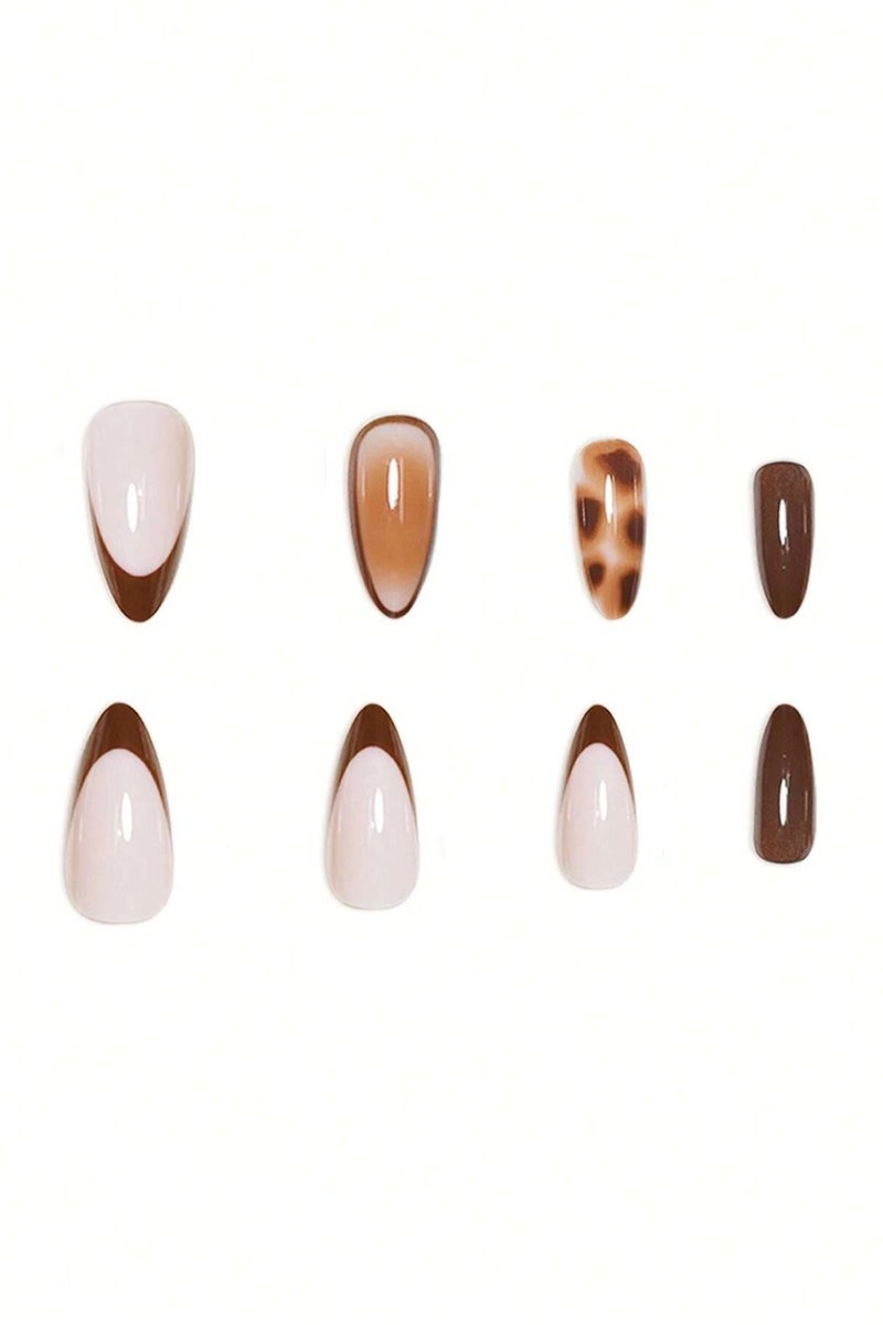 اظافر تركيب مزيفه بشكل لوزي تحتوي العلبه على 24 ظفر مع مبرد اظافر و صمغ - Image 3