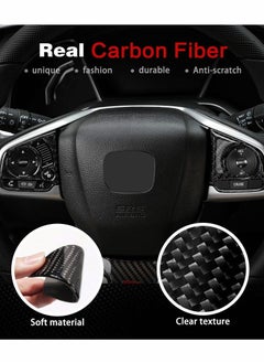 Generic Carbon Fiber Steering Wheel Button Sticker Frame, Which Compatible with Honda Civic 10th Gen 2016-2019 Auto Accessories Interior Modification  - Image 5